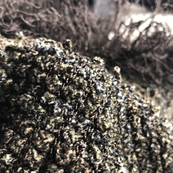 Sigrid Collection textured knit cardigan sweater faux mariboo collar eyelash M - Picture 11 of 11